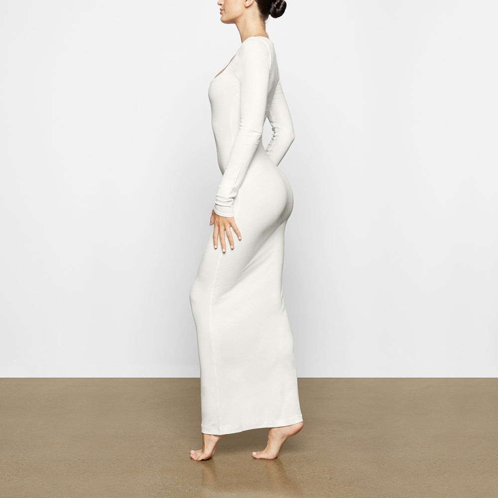 Peignoir Skims SOFT LOUNGE SHIMMER LONG SLEEVE Blanche | 275UCTXHD