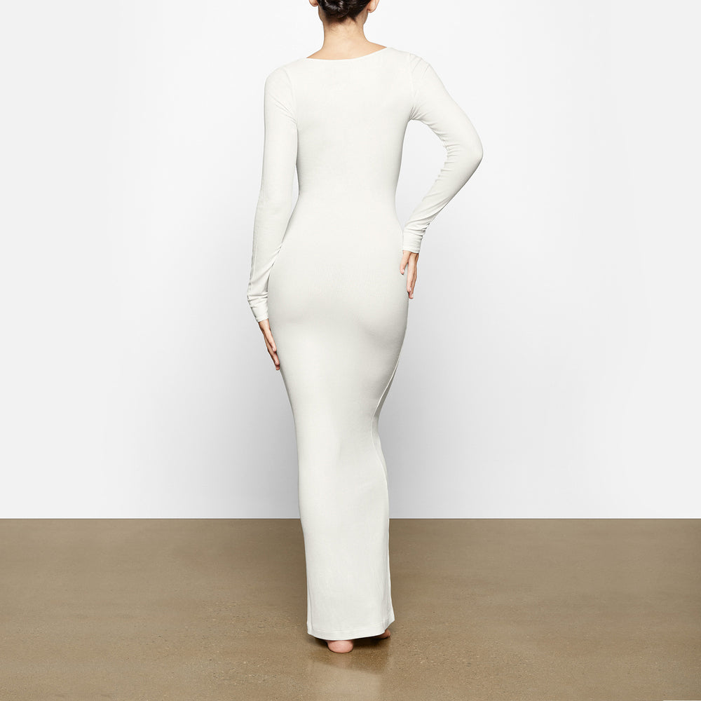 Peignoir Skims SOFT LOUNGE SHIMMER LONG SLEEVE Blanche | 275UCTXHD