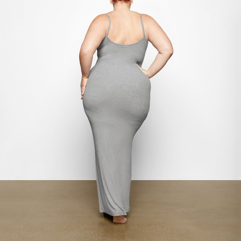 Peignoir Skims SOFT LOUNGE SHIMMER LONG SLIP Grise | 584OUKDIY