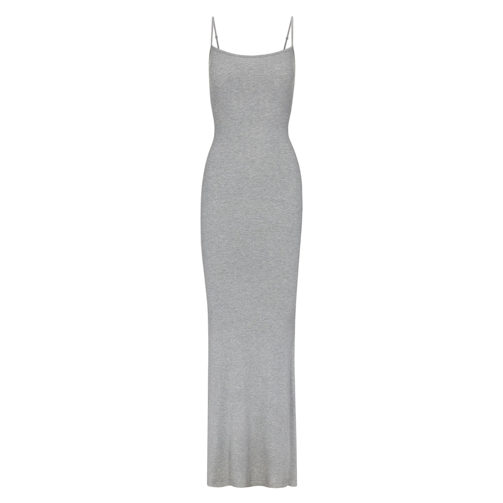 Peignoir Skims SOFT LOUNGE SHIMMER LONG SLIP Grise | 584OUKDIY