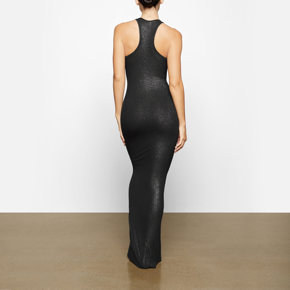 Peignoir Skims SOFT LOUNGE SHIMMER RACERBACK Noir | 052BMQXGD