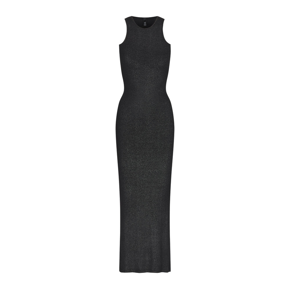 Peignoir Skims SOFT LOUNGE SHIMMER RACERBACK Noir | 052BMQXGD