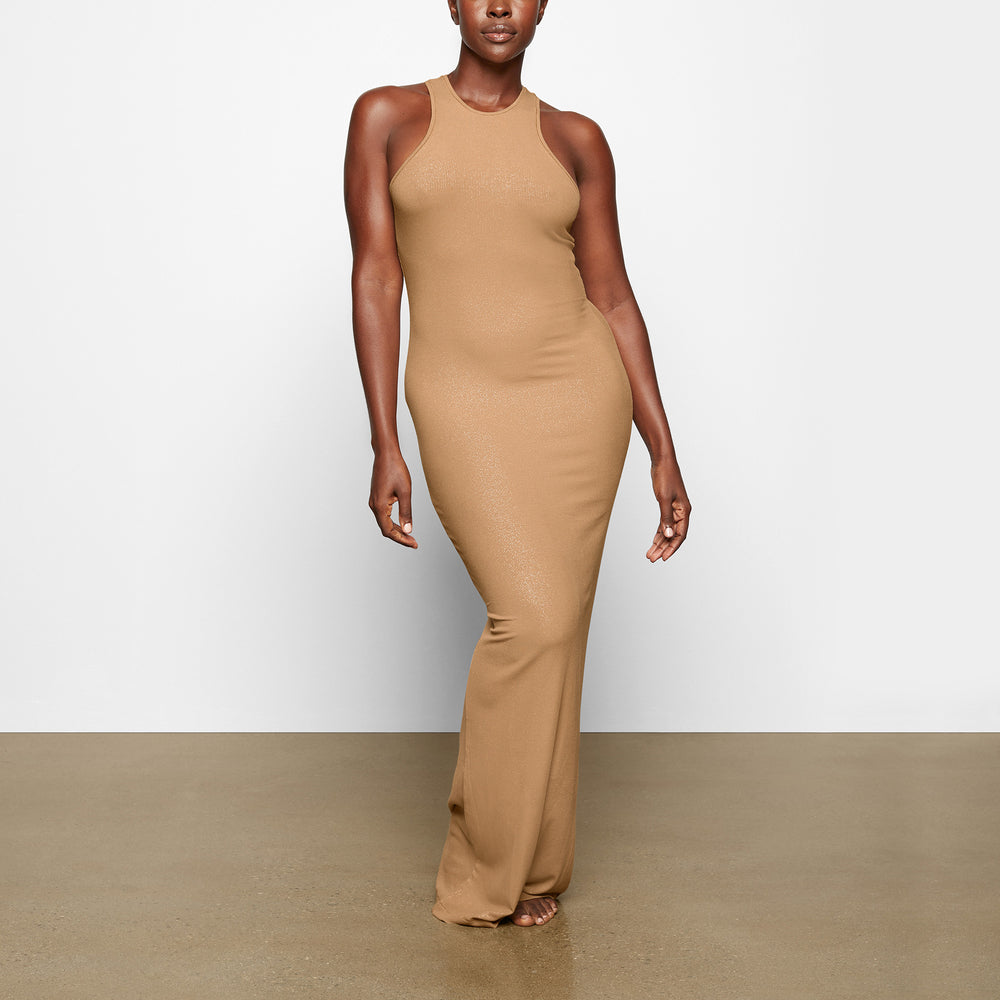 Peignoir Skims SOFT LOUNGE SHIMMER RACERBACK Marron | 380WLQZHC