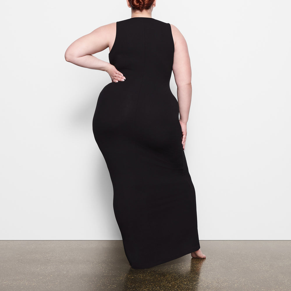Peignoir Skims SOFT LOUNGE SLEEVELESS LONG Noir | 825NFVPOU