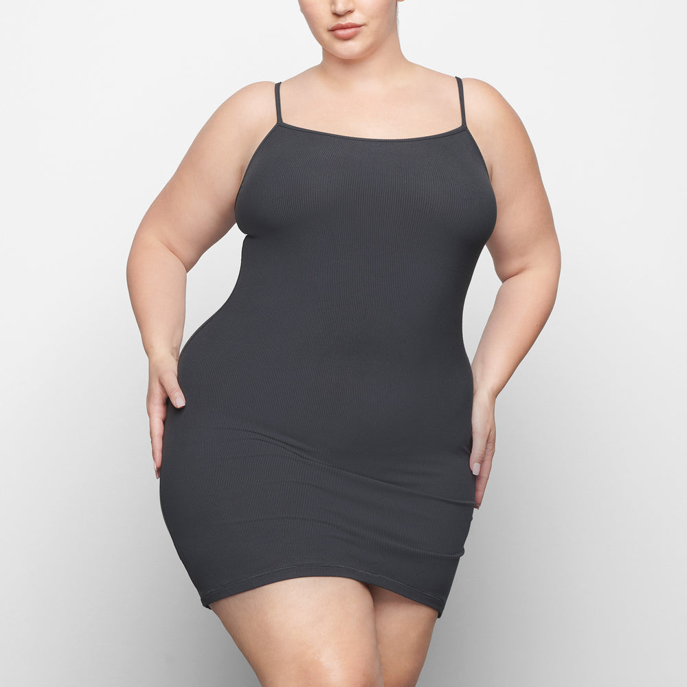Peignoir Skims SOFT LOUNGE SLIP Grise Foncé | 134LVNBQC