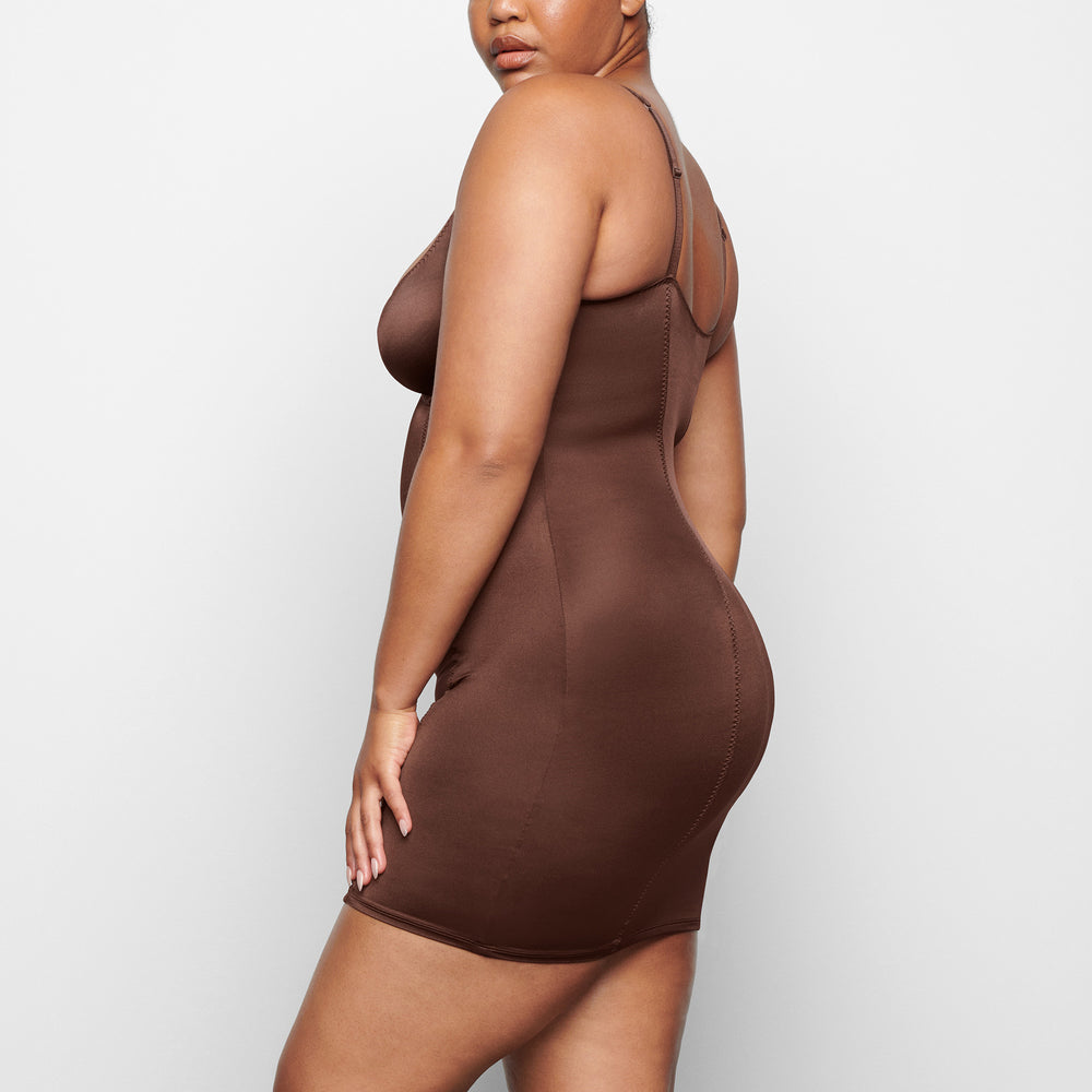 Peignoir Skims STRETCH SATIN Chocolat | 432PISFVE