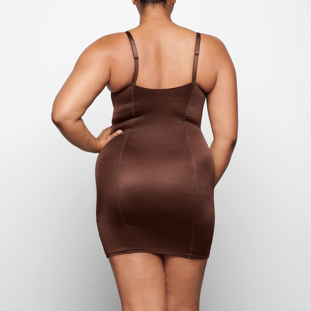 Peignoir Skims STRETCH SATIN Chocolat | 432PISFVE