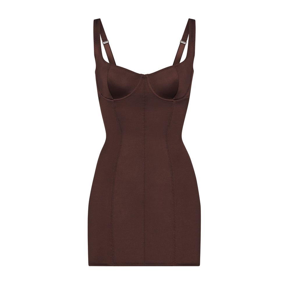Peignoir Skims STRETCH SATIN Chocolat | 432PISFVE