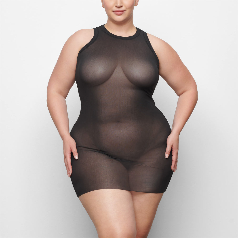 Peignoir Skims SUMMER MESH HIGH NECK TANK Noir | 415UBTDWG