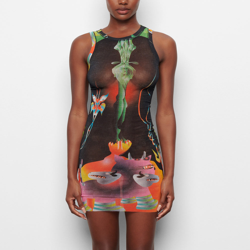 Peignoir Skims SUMMER MESH HIGH NECK TANK Obsidienne | 527SDBECO