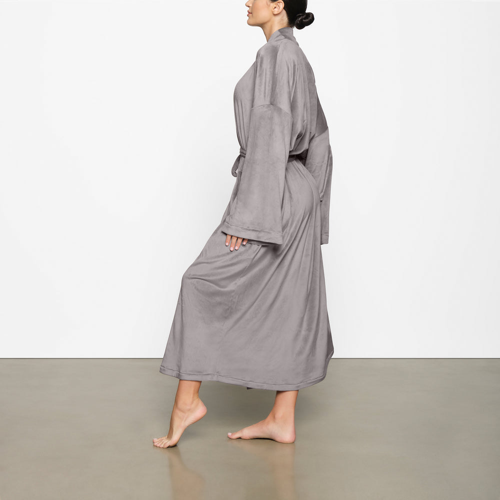 Peignoir Skims VELOUR WRAP Grise | 308KVRNGX