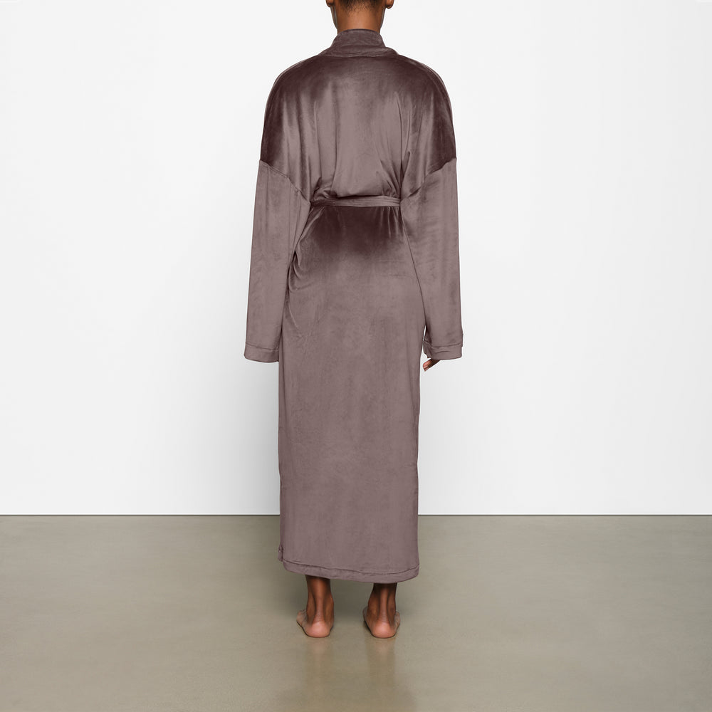 Peignoir Skims VELOUR WRAP Violette Grise | 463KFRINL