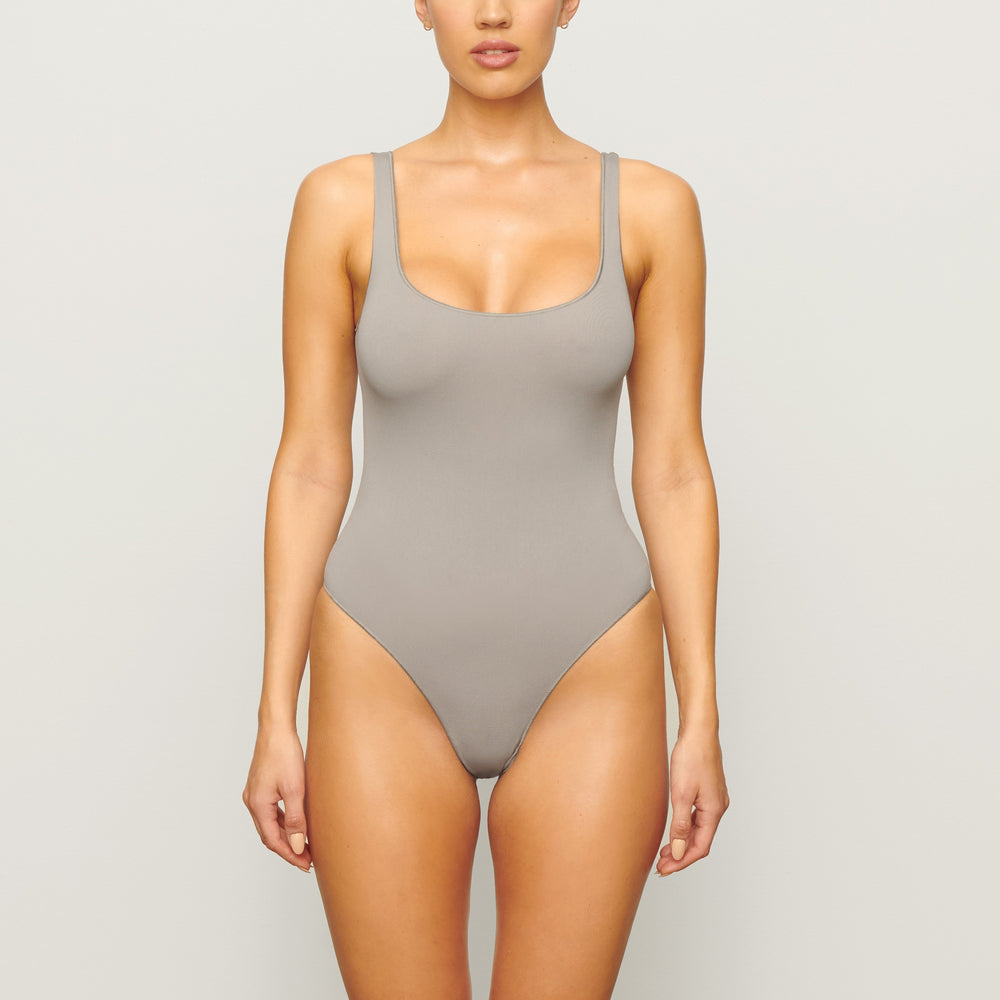 Scoop Neck Bodysuit Skims ESSENTIAL Grise | 671VULJQB