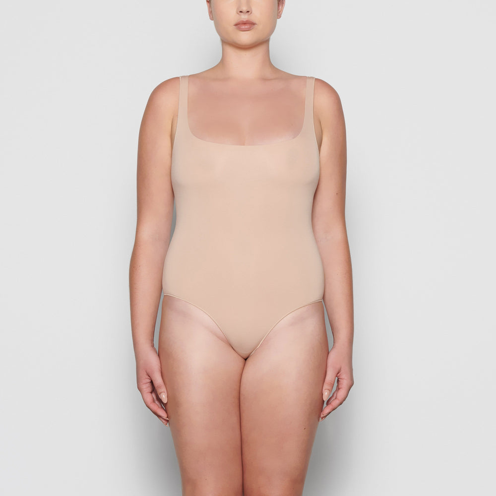 Scoop Neck Bodysuit Skims ESSENTIAL Marron Grise | 180LBEAVN
