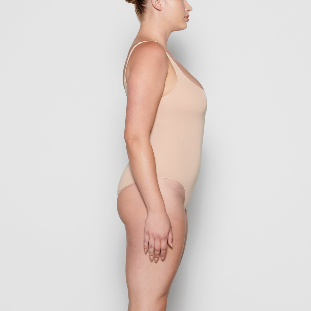 Scoop Neck Bodysuit Skims ESSENTIAL Marron Grise | 180LBEAVN