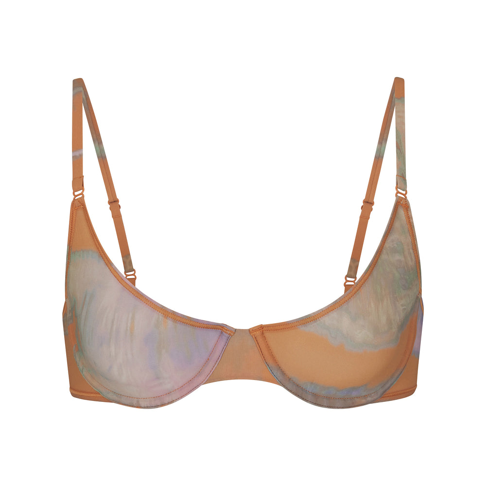 Scoop Neck Bra Skims JELLY SHEER UNDERWIRE Marron | 906OBTKHF