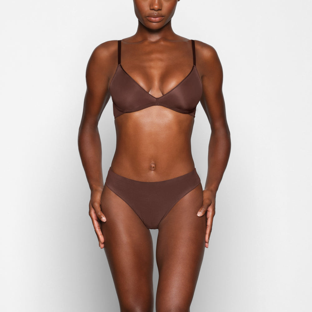 Scoop Neck Bra Skims WEIGHTLESS Chocolat | 528VWFLSR