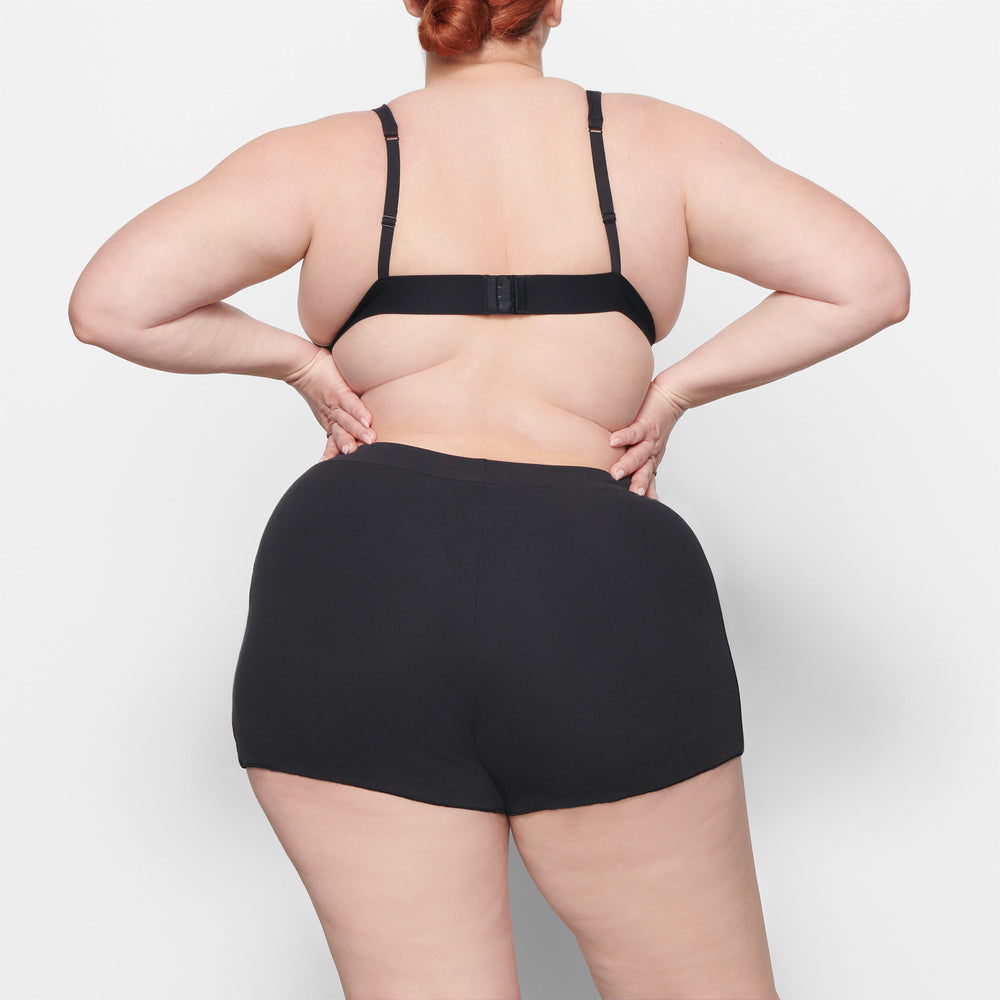 Short Skims COTTON RIB DRAWSTRING Noir | 893TWRQZC