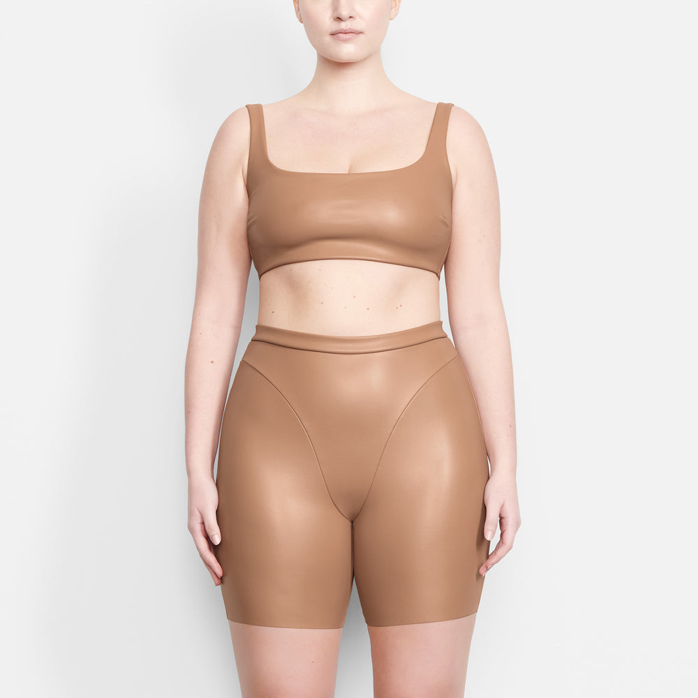 Short Skims FAUX LEATHER BIKER Abricot | 039GKCQIJ
