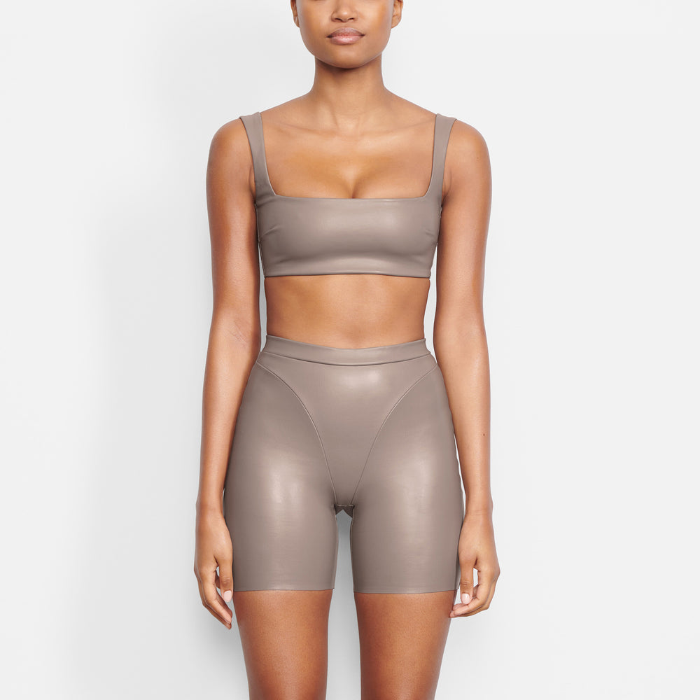 Short Skims FAUX LEATHER BIKER Argent | 570TIYAUD