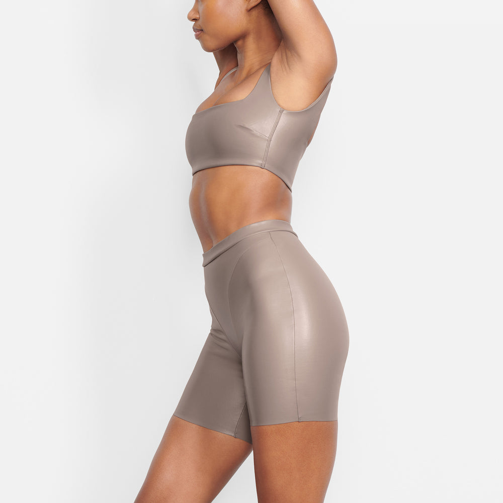 Short Skims FAUX LEATHER BIKER Argent | 570TIYAUD