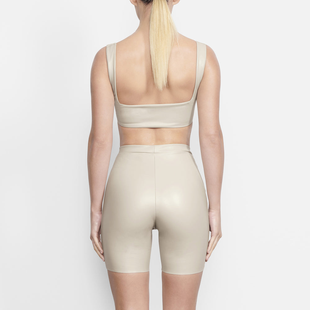 Short Skims FAUX LEATHER BIKER Blanche | 071BJIGFA