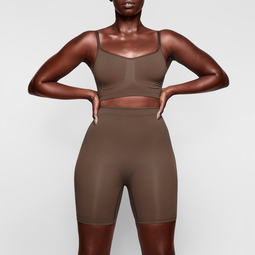 Short Skims SCULPTING MID THIGH W/ OPEN GUSSET Abricot | 246EDFXHU