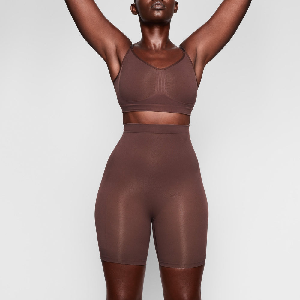 Short Skims SCULPTING MID THIGH W/ OPEN GUSSET Chocolat | 435IPNEQG