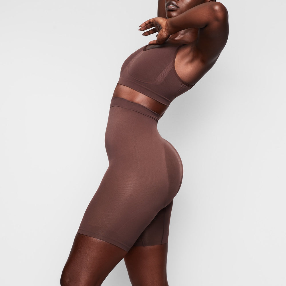Short Skims SCULPTING MID THIGH W/ OPEN GUSSET Chocolat | 435IPNEQG