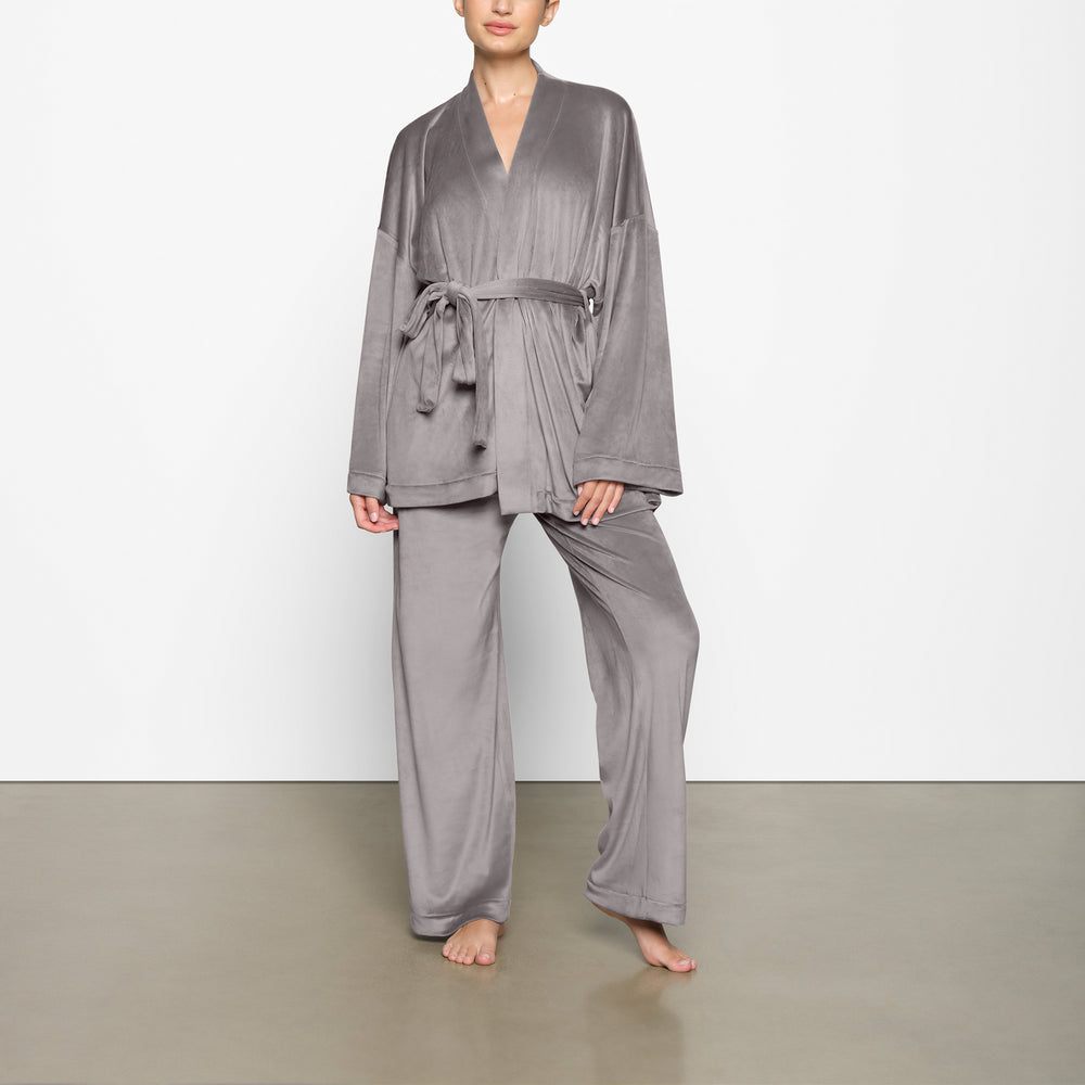 Sleep Set Skims VELOUR WRAP Grise | 684MPTBSG