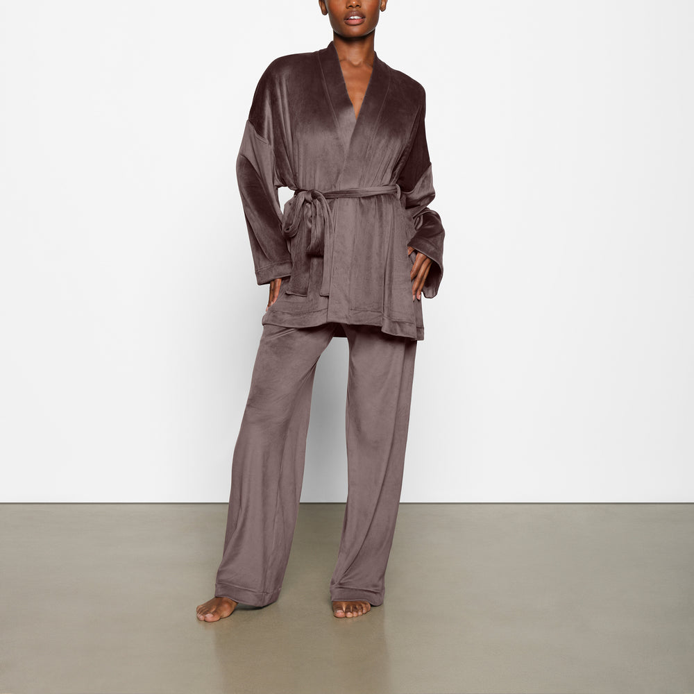 Sleep Set Skims VELOUR WRAP Violette Grise | 396DTZSCW