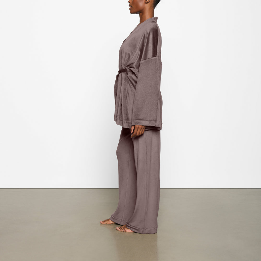 Sleep Set Skims VELOUR WRAP Violette Grise | 396DTZSCW