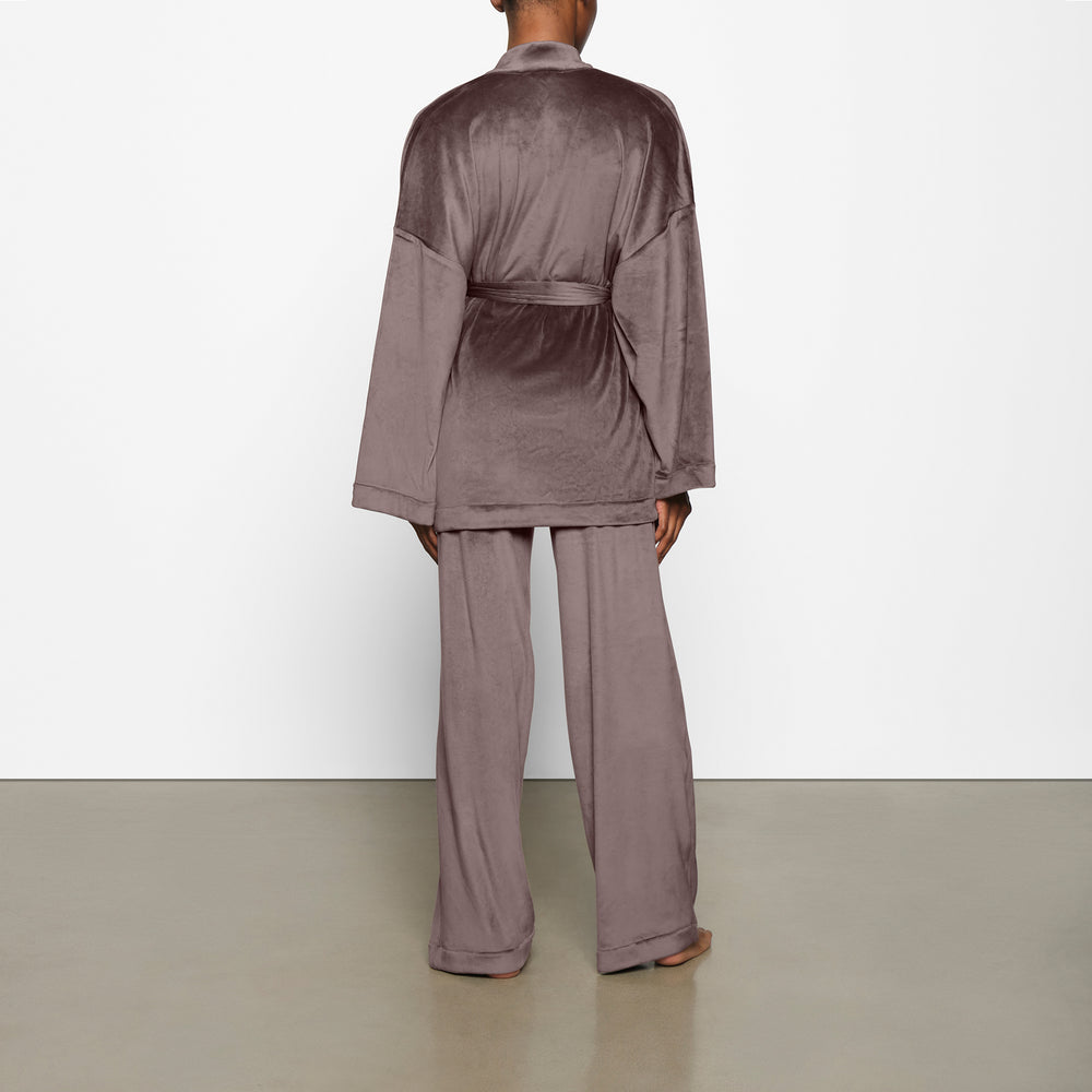 Sleep Set Skims VELOUR WRAP Violette Grise | 396DTZSCW