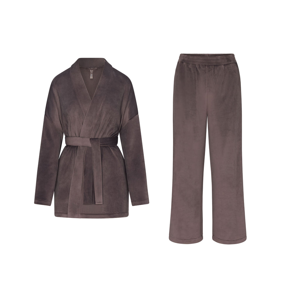 Sleep Set Skims VELOUR WRAP Violette Grise | 396DTZSCW