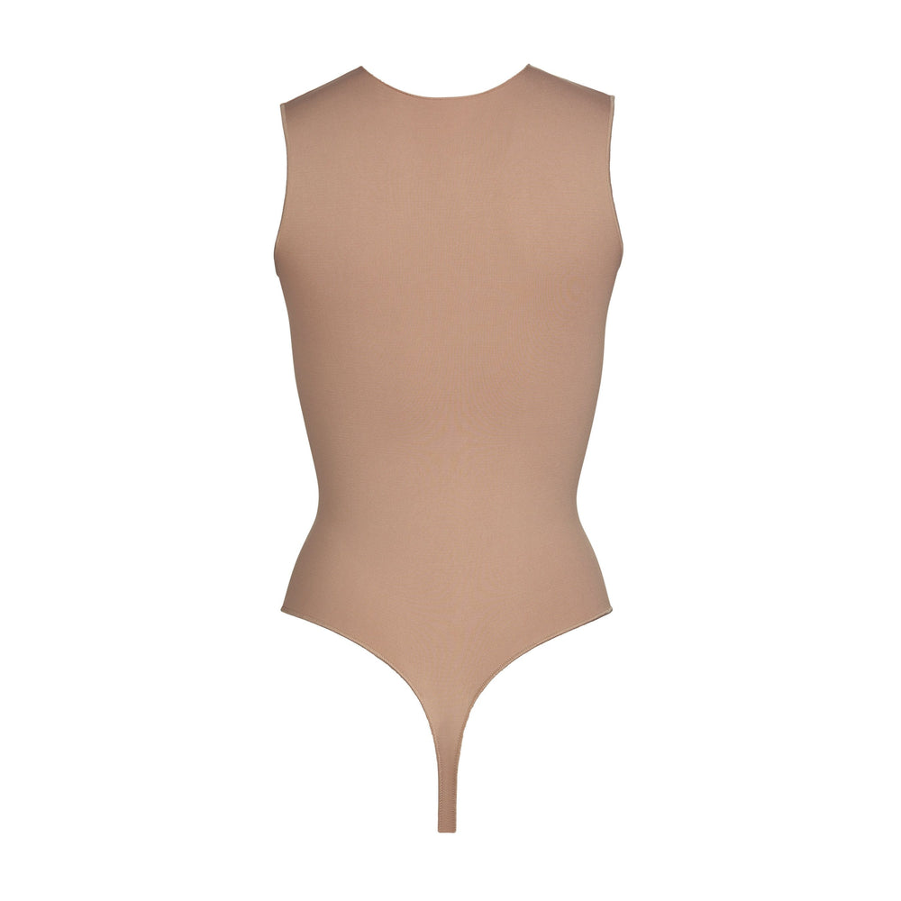 Sleeveless Bodysuit Skims ESSENTIAL CREW NECK Abricot | 358QLHNKI