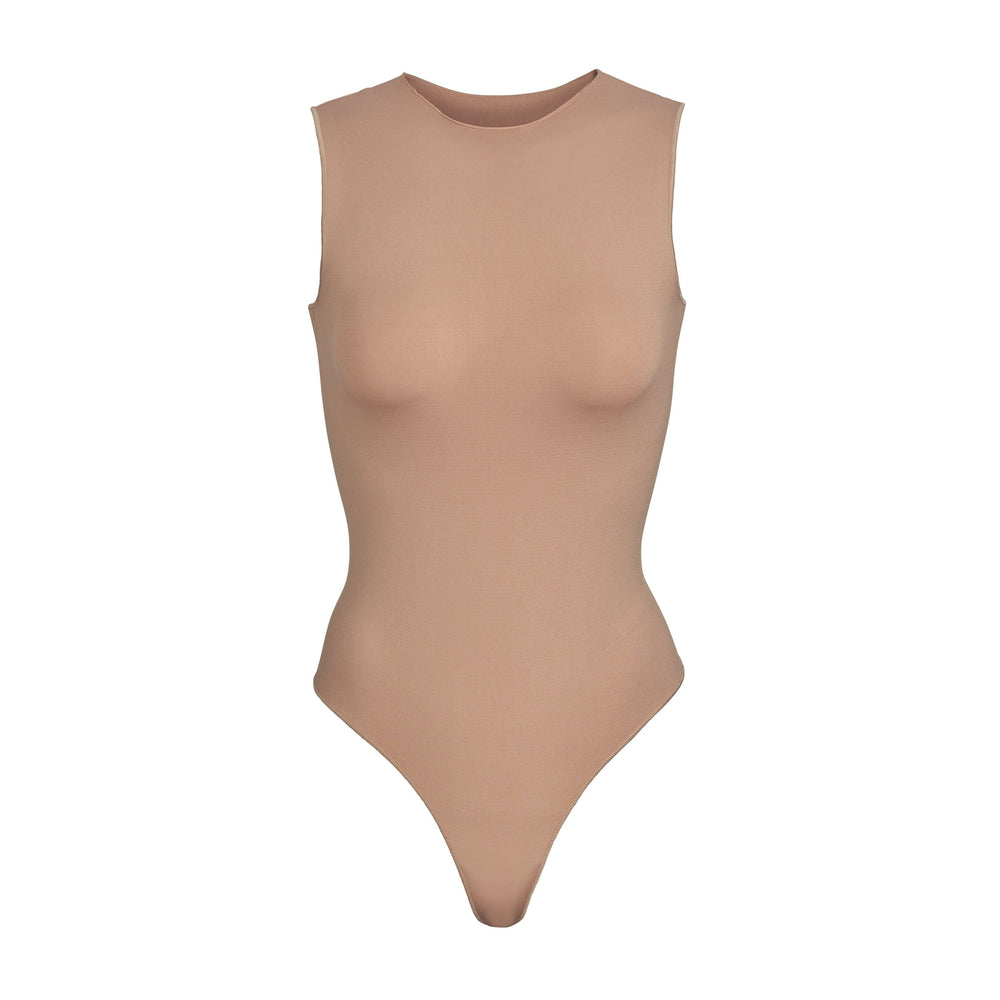 Sleeveless Bodysuit Skims ESSENTIAL CREW NECK Abricot | 358QLHNKI