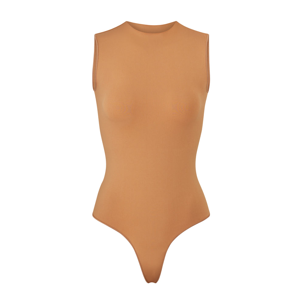 Sleeveless Bodysuit Skims ESSENTIAL CREW NECK Marron | 872OMRJUN