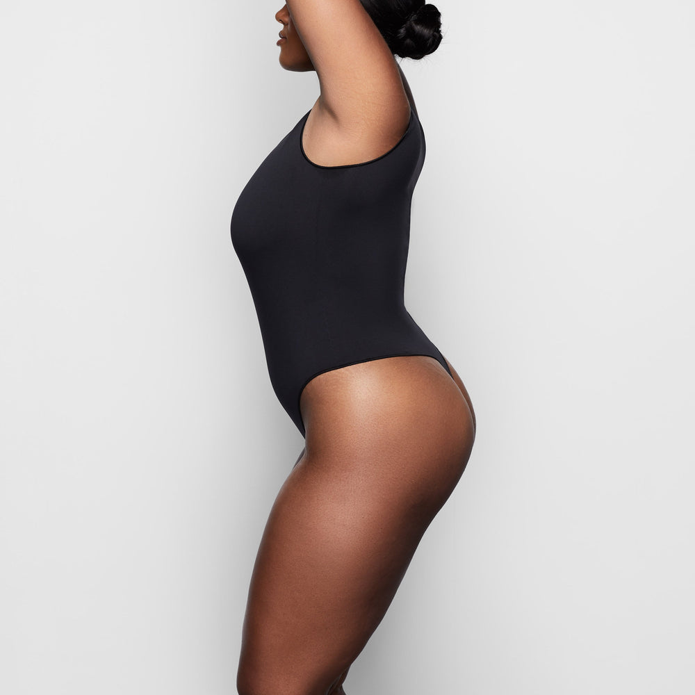 Sleeveless Bodysuit Skims ESSENTIAL CREW NECK Noir | 917PIUAJO