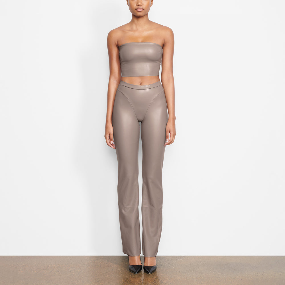 Soutien-Gorge Bandeau Skims FAUX LEATHER Argent | 162DHAITC