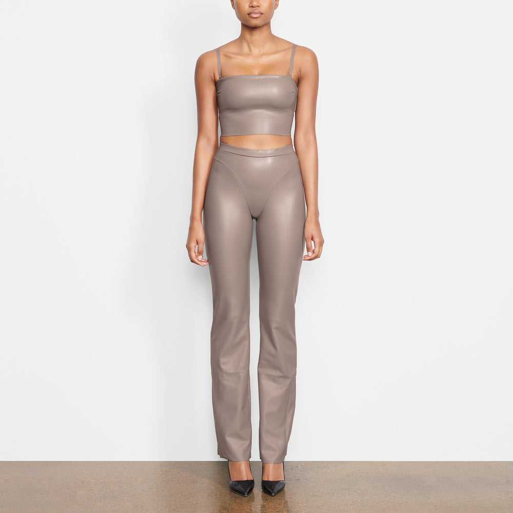 Soutien-Gorge Bandeau Skims FAUX LEATHER Argent | 162DHAITC
