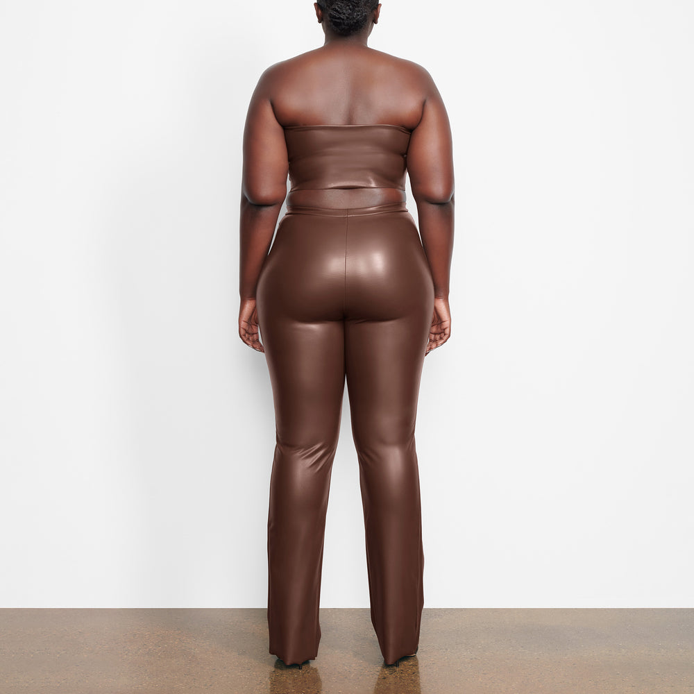 Soutien-Gorge Bandeau Skims FAUX LEATHER Chocolat | 359CWJKGN