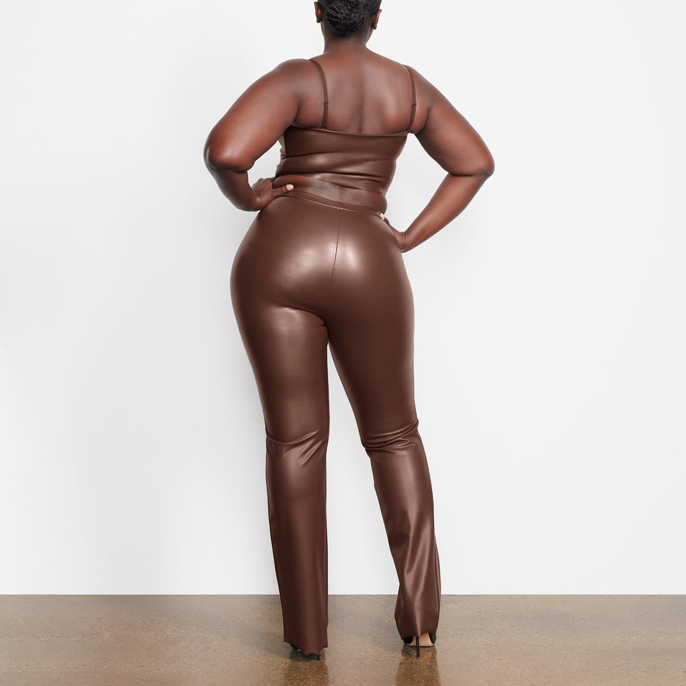 Soutien-Gorge Bandeau Skims FAUX LEATHER Chocolat | 359CWJKGN