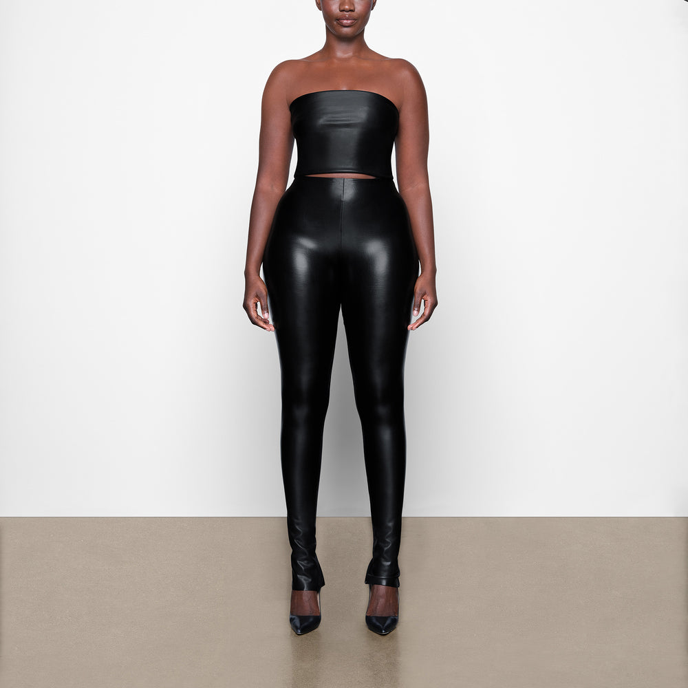 Soutien-Gorge Bandeau Skims FAUX LEATHER Noir | 469SGZKXD