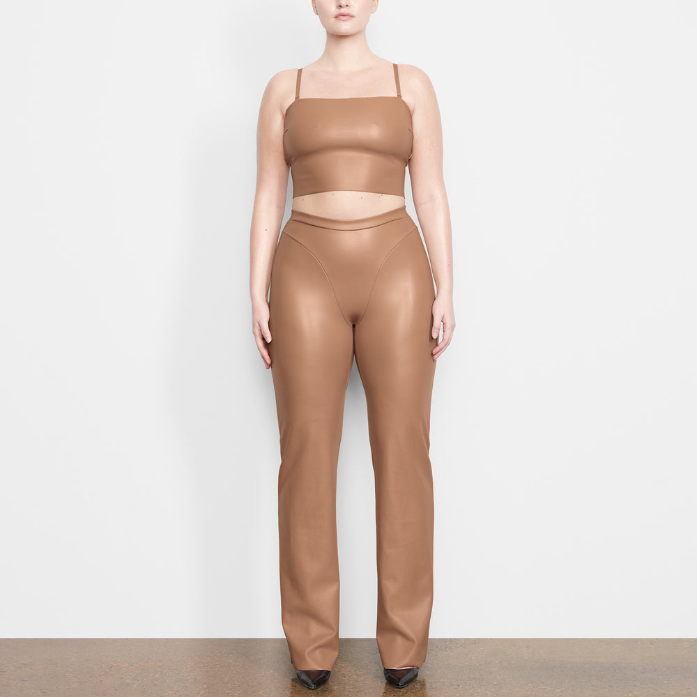 Soutien-Gorge Bandeau Skims FAUX LEATHER Abricot | 962AQHJZW