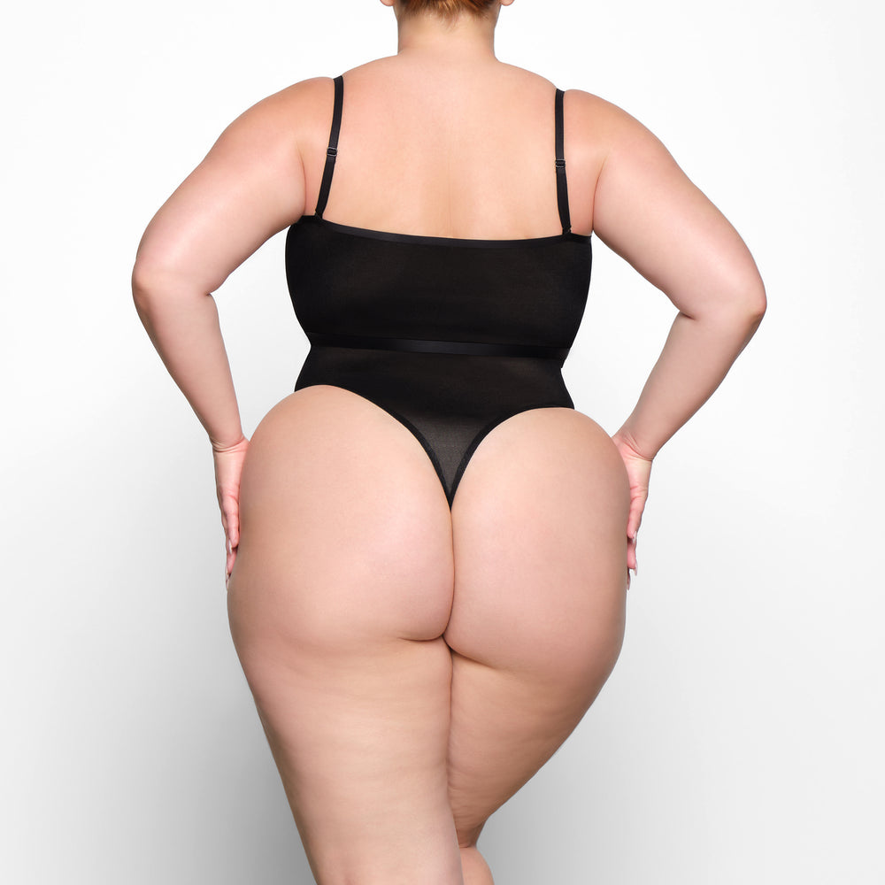 Soutien-Gorge Bandeau Skims SHEER SCULPT Noir | 697JKUBCM