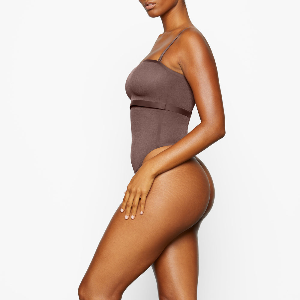 Soutien-Gorge Bandeau Skims SHEER SCULPT Chocolat | 761JMXDFB