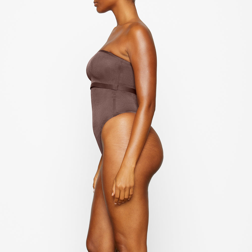 Soutien-Gorge Bandeau Skims SHEER SCULPT Chocolat | 761JMXDFB