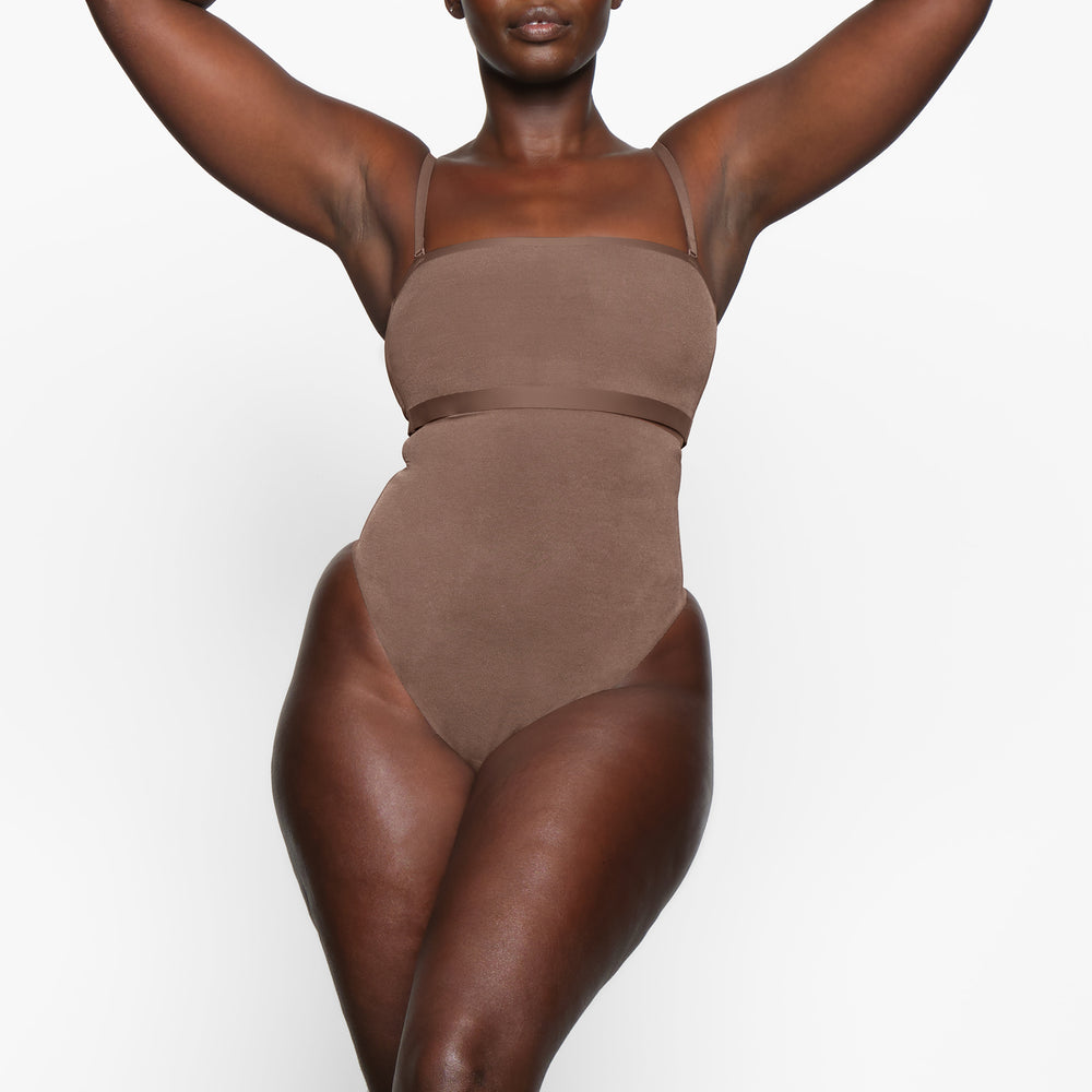 Soutien-Gorge Bandeau Skims SHEER SCULPT Marron | 802JUEYLO