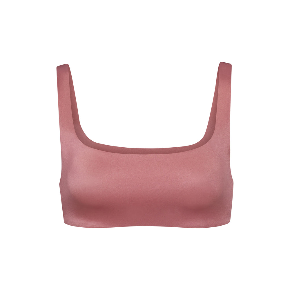 Square Neck Bra Skims STRETCH SATIN Rose | 087CFUMRZ
