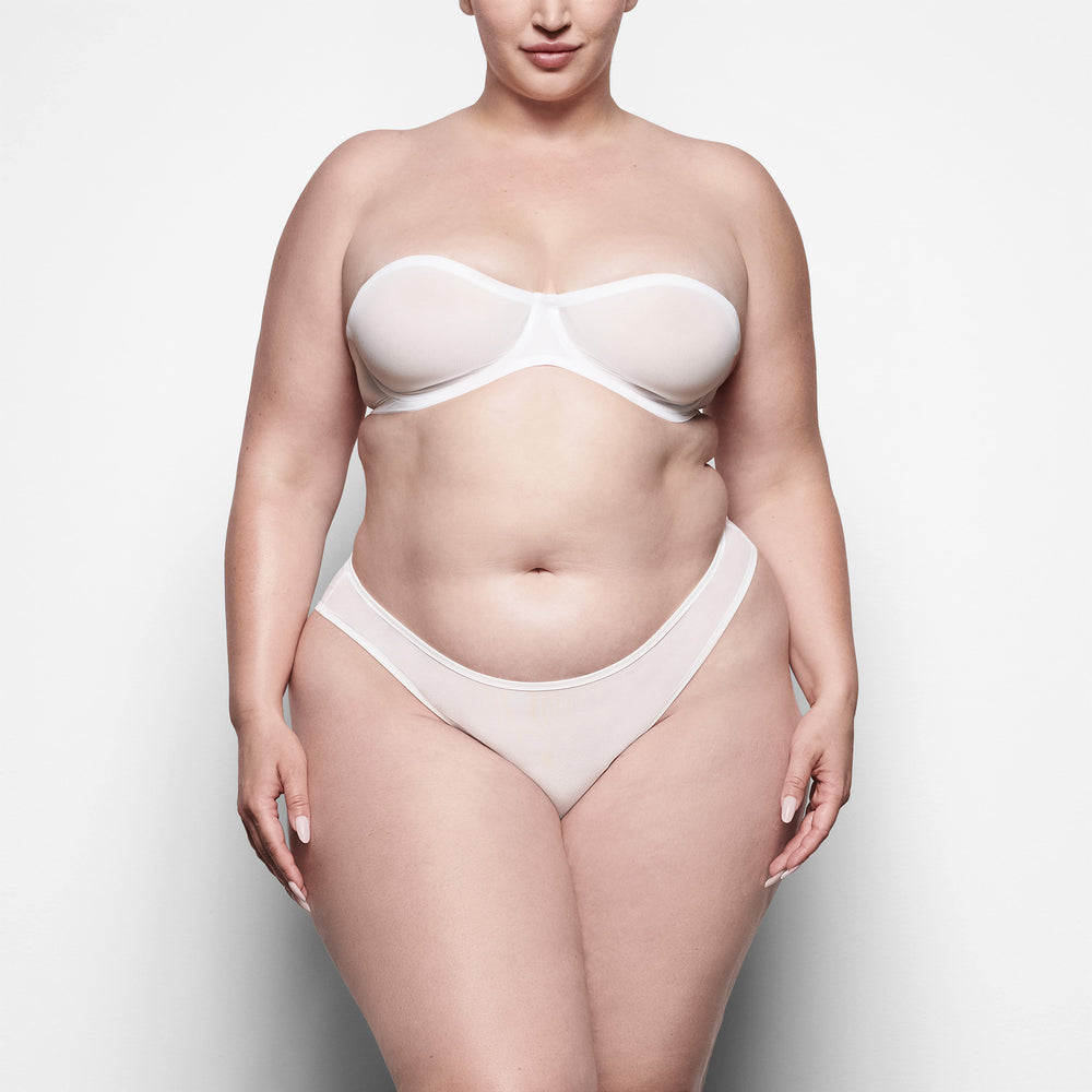 Strapless Bra Skims ULTRA FINE MESH Blanche | 368IAJCKP